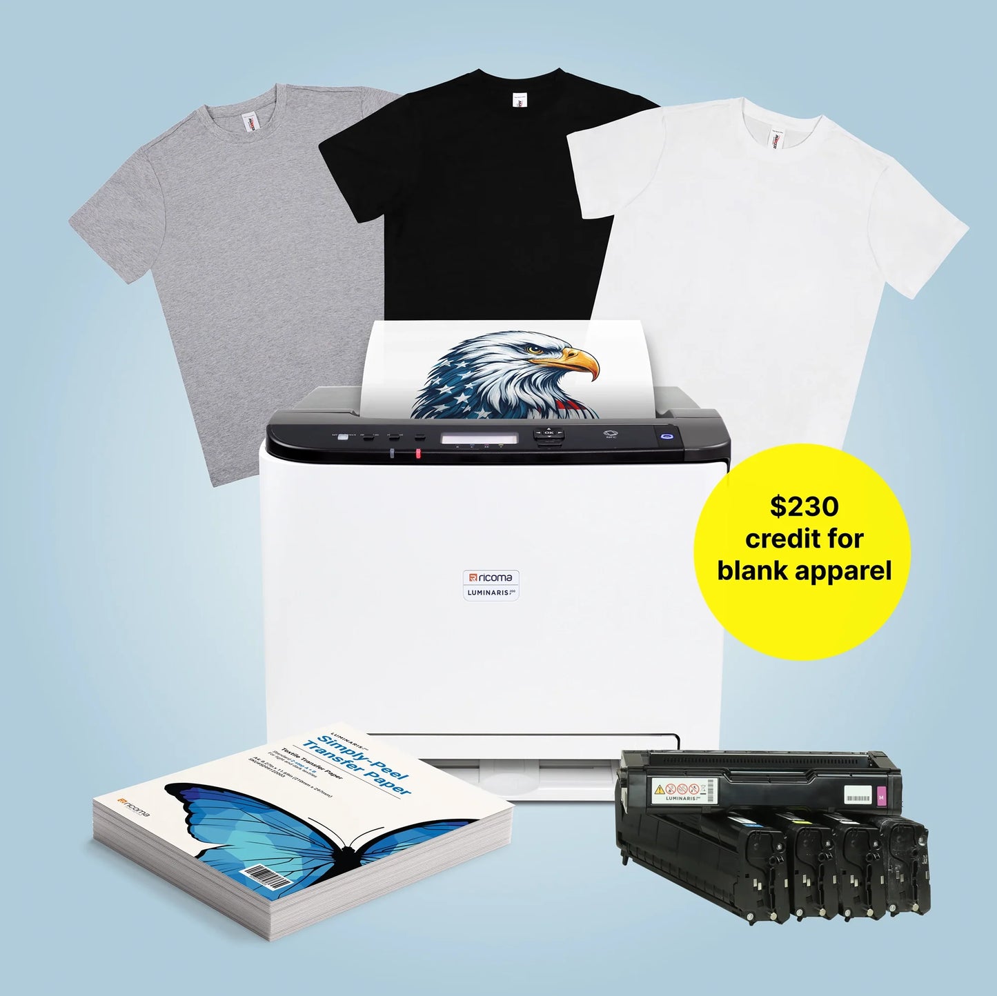 All in One White Toner DTF and Sublimation Printer for Shirts, Hoodies, Mugs, Tumblers, and Gifts