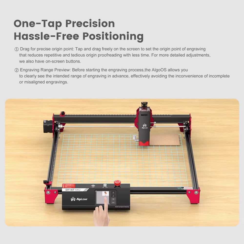 Laser Engraving Machine DIY KIT MK2 10W High Precision Laser Spot Cutting Machine 3.5Inch Touch Screen Laser Engraver