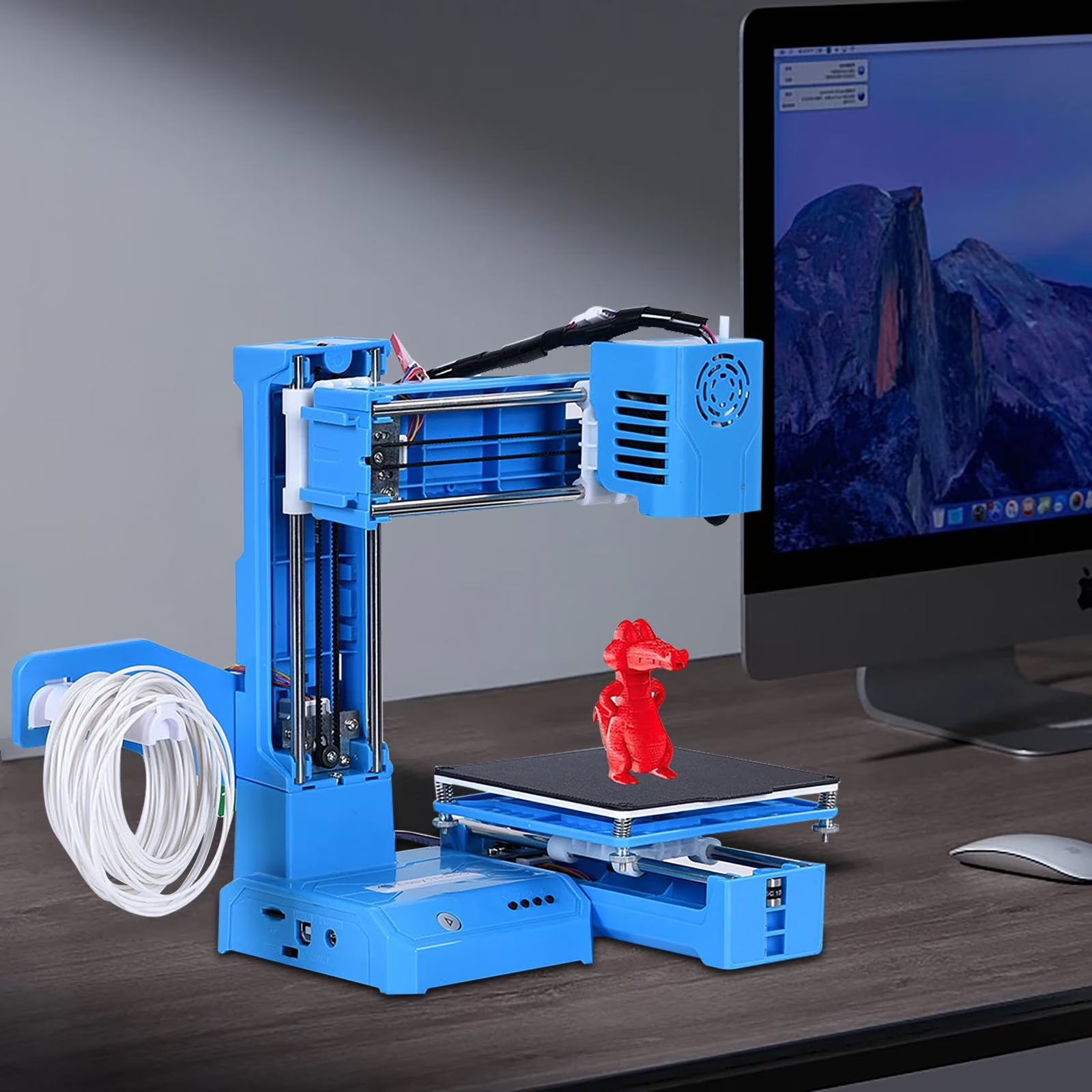 3D Printer Desktop Printing Machine 100X100X100Mm Print Size Removable Platform One-Key Printing with TF Card PLA Sample Filament