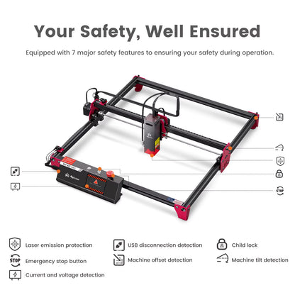 Laser Engraving Machine DIY KIT MK2 10W High Precision Laser Spot Cutting Machine 3.5Inch Touch Screen Laser Engraver