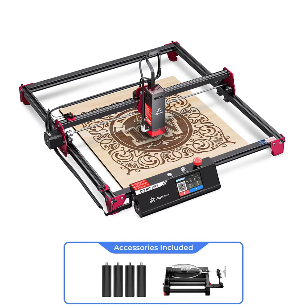 Laser Engraving Machine DIY KIT MK2 10W High Precision Laser Spot Cutting Machine 3.5Inch Touch Screen Laser Engraver