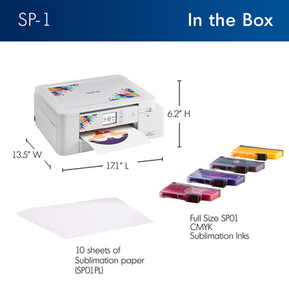 SP1 High-Quality Wireless Sublimation Printer with Paper & Full-Size Inks
