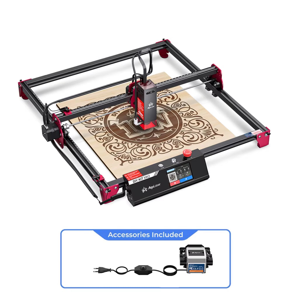 Laser Engraving Machine DIY KIT MK2 10W High Precision Laser Spot Cutting Machine 3.5Inch Touch Screen Laser Engraver