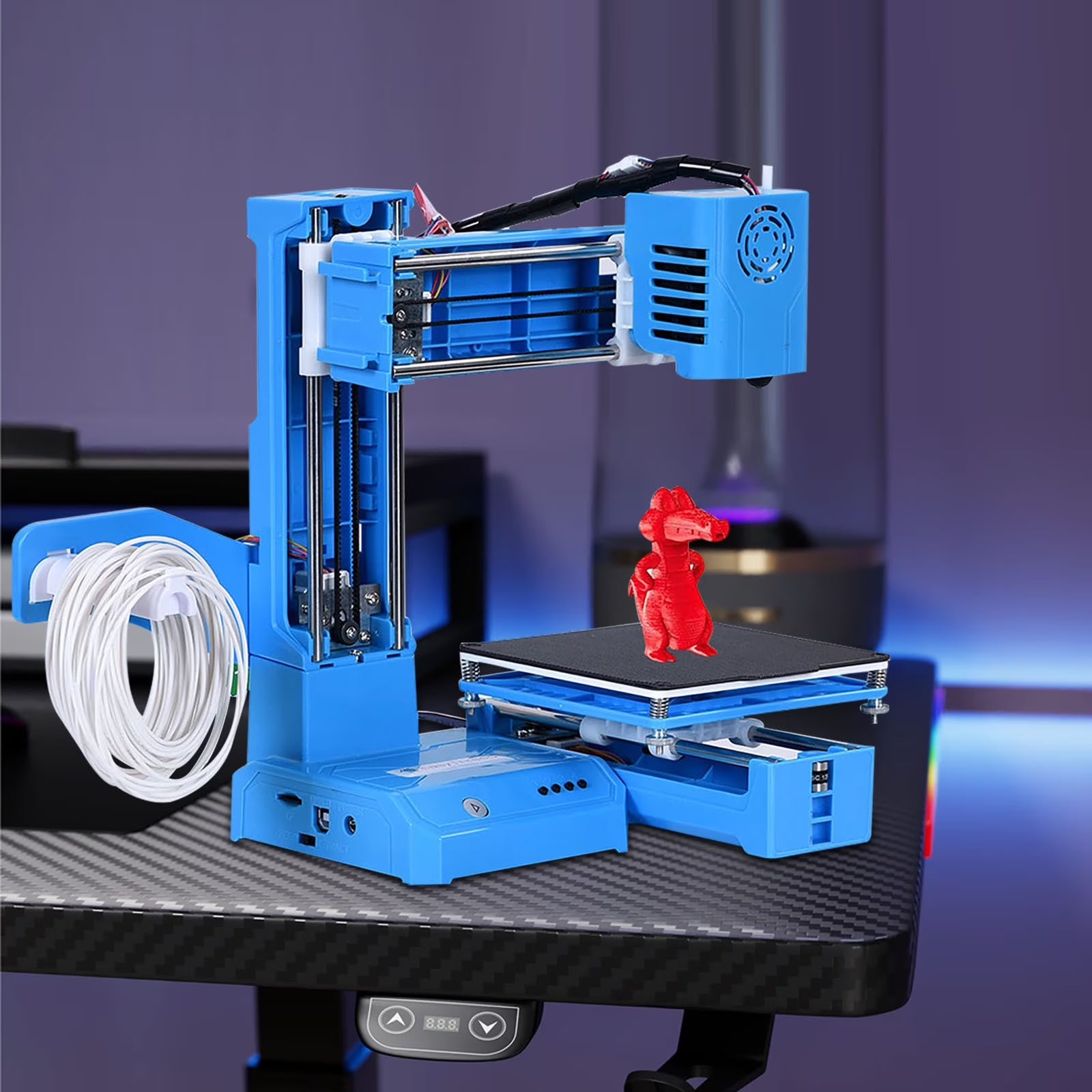 3D Printer Desktop Printing Machine 100X100X100Mm Print Size Removable Platform One-Key Printing with TF Card PLA Sample Filament
