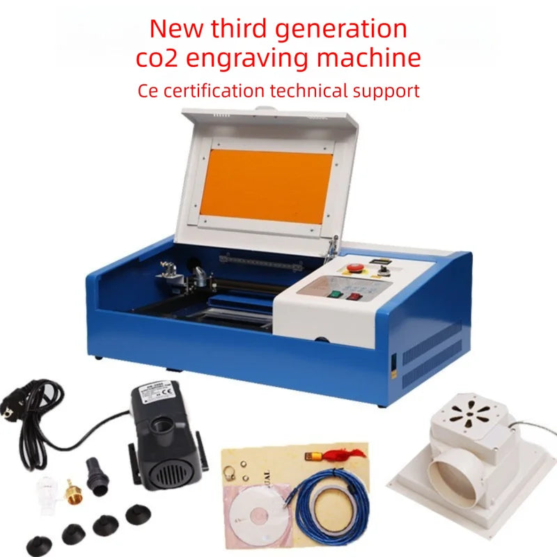 40W CO2 Laser Engraver 30X20Cm Laser Engraving Machine Small Fully Automatic Wood Acrylic Engraving Machine Laser Engraver Tools